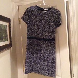 Navy and white dress